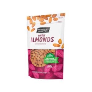Almendras naturales sin sal 907g en bolsa resellable, premium y 100% naturales